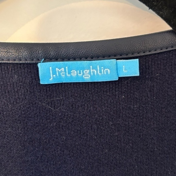 J. McLaughlin Navy Sweater with Tie (large) - Picture 4 of 5